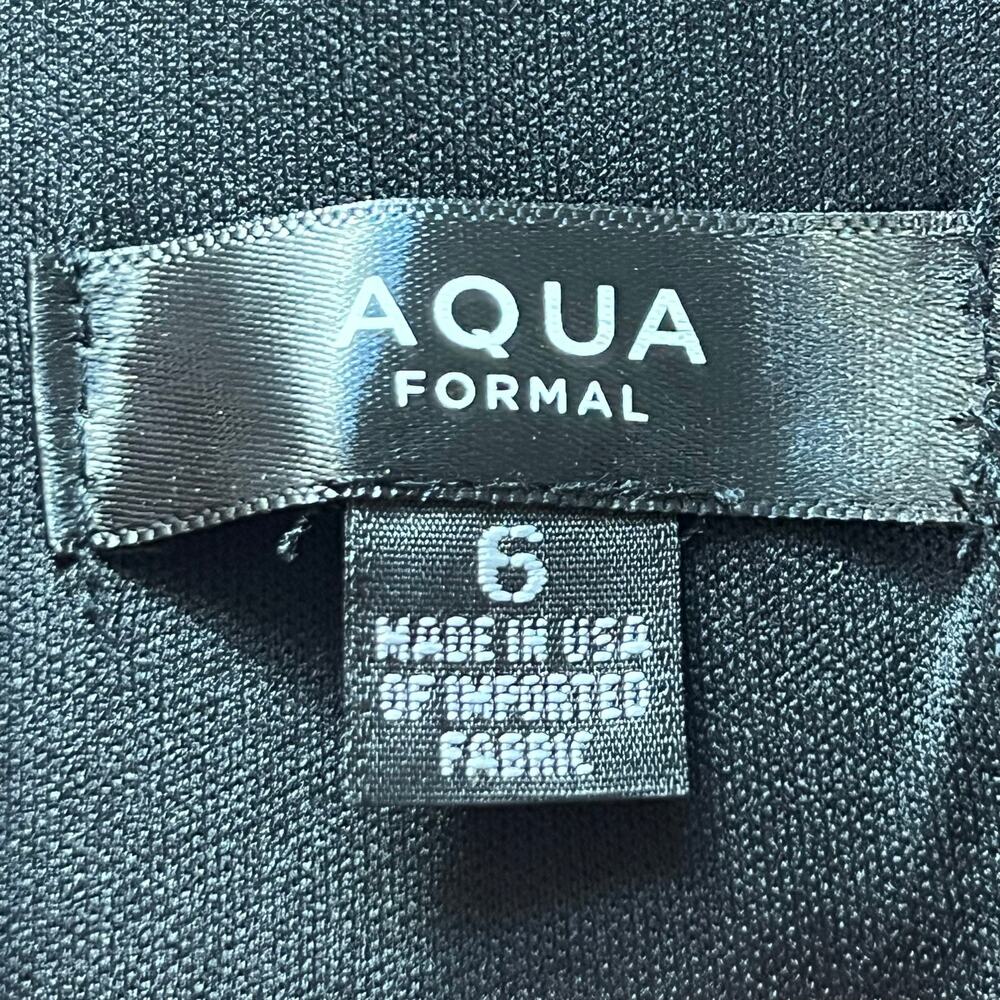 Aqua Women's Scuba Strapless Gown Dress Lined Bandeau Neck Black Size 6 NWT - Picture 10 of 12